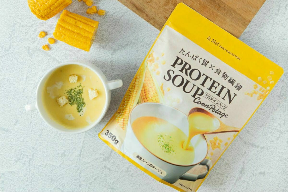 たんぱく質×食物繊維 プロテインスープ（濃厚コーンポタージュ） | &Mel