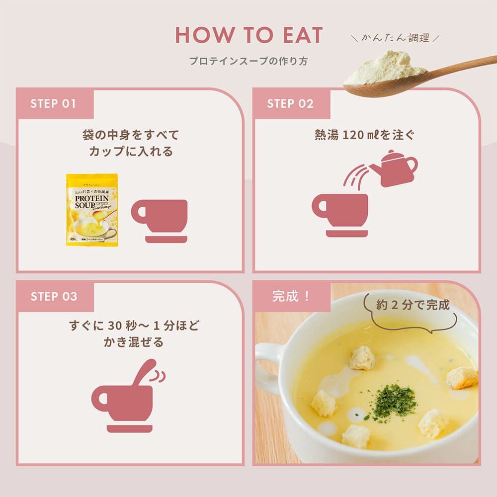 たんぱく質×食物繊維 プロテインスープ（濃厚コーンポタージュ）個包装